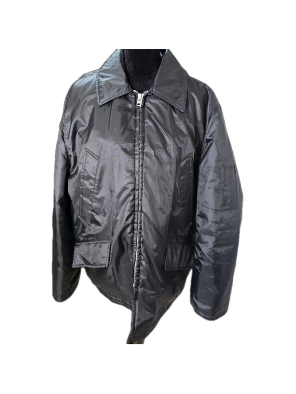 Vintage 1980s Golden Fleece Industrial Work Jacket Black USA Made Size 44